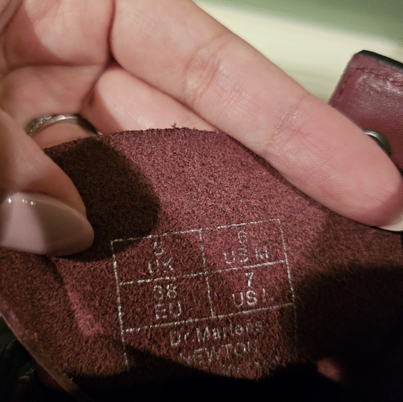 Dr Martens Red/Burgundy Boots - Picture 7 of 7